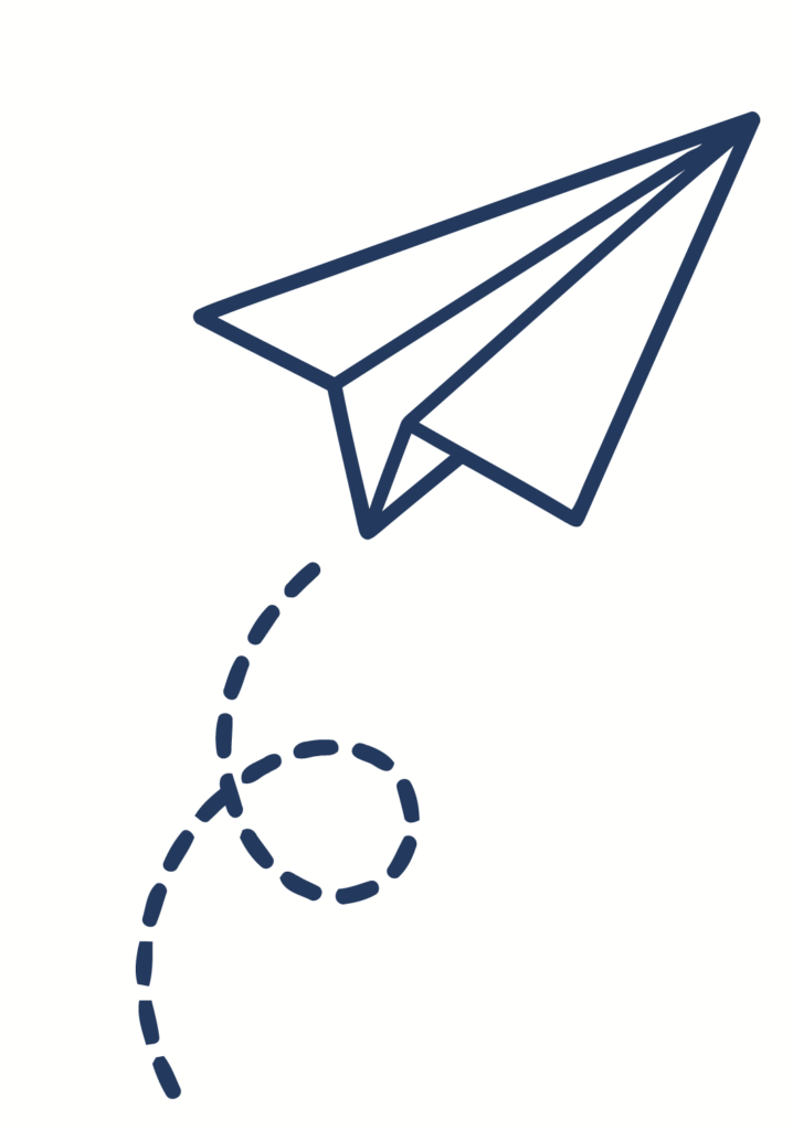 paper airplane flying upwards
